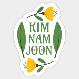 Kim Namjoon - RM The Rapper BTS Army Greenery Boho Flower Sticker